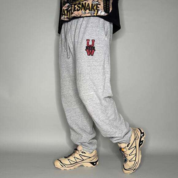 Gear For Sports Other - Vintage Wisconsin Badgers Sweatpants Grey Cotton Joggers UW Logo 90s